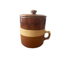 Vintage Peasant Village Pottery Cup 2481 Tea Coffee Press